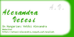 alexandra vetesi business card