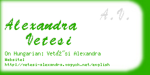 alexandra vetesi business card